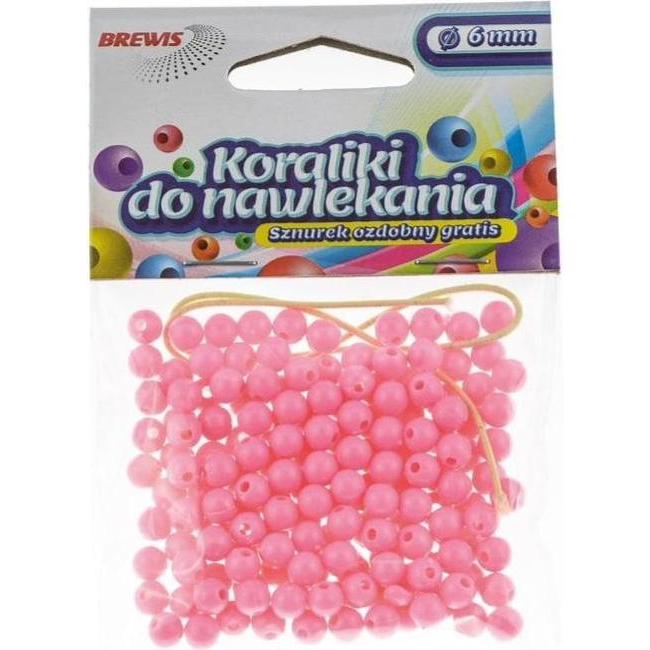 Brewis Rosa Perlen + Schnur 6mm 16g