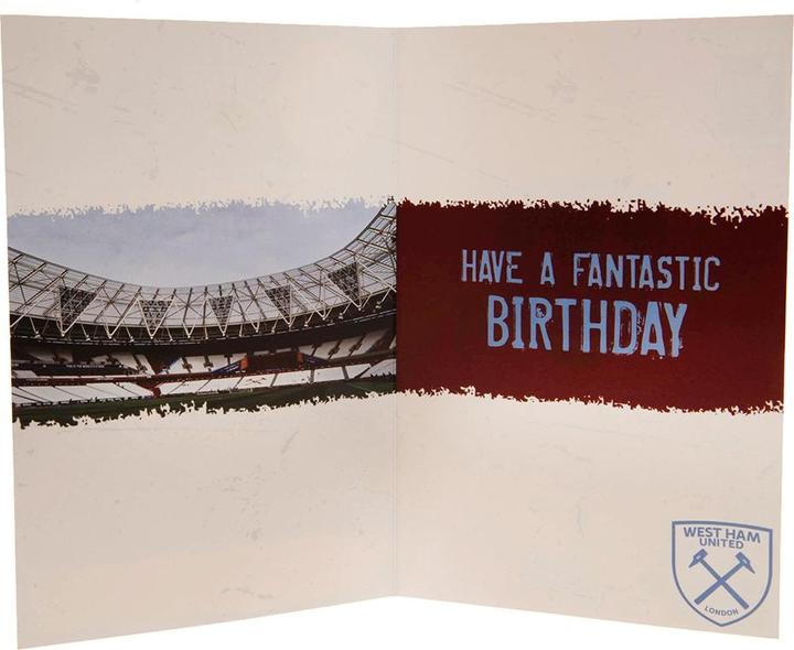 Actual product image West Ham United FC Birthday Card With Stickers (1 pcs.)