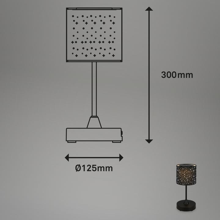 Produktbild Briloner LED Tischleuchte, schwarz, 1xLED-Module/3W (350 lm)
