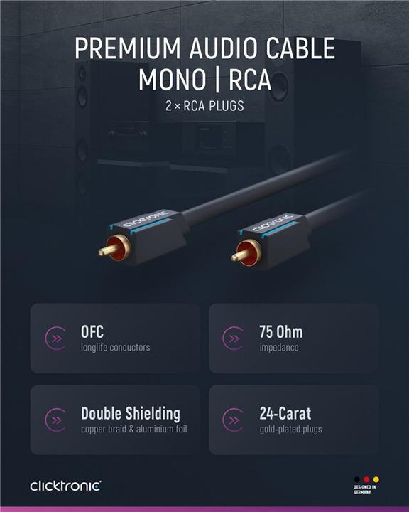 Immagine prodotto clicktronic Cavo coassiale Cinch (0.50 m, Cinch)