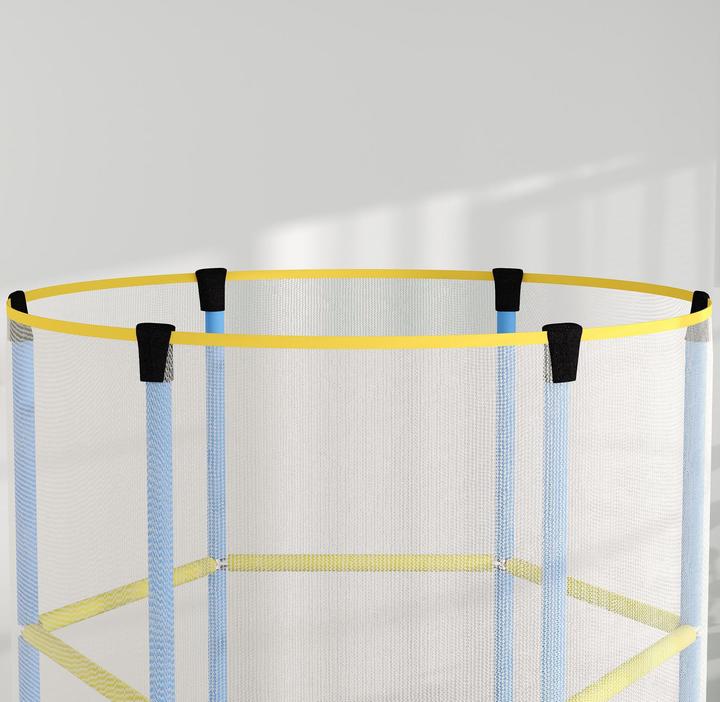 Image du produit Aiyaplay Kinder Trampolin Stahl, Kunststoff Blau+Gelb (140 cm)