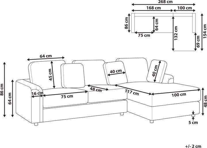 Produktbild Beliani Kohlo (Ecksofa)