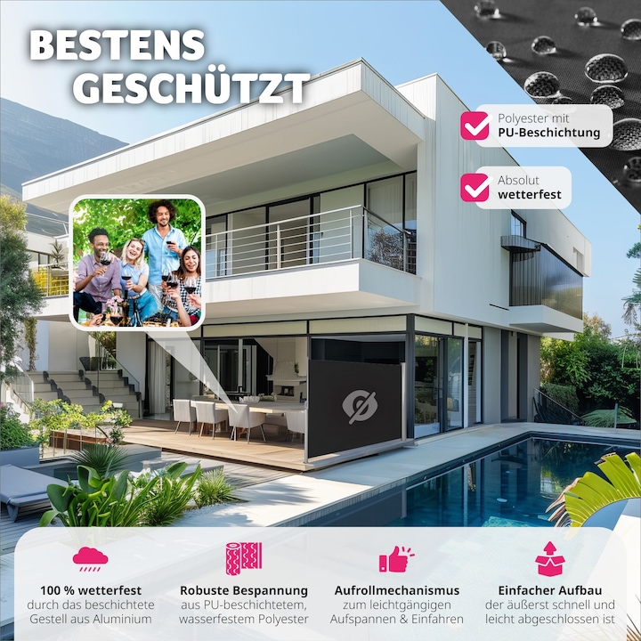 Produktbild tectake Seitenmarkise (3 m)