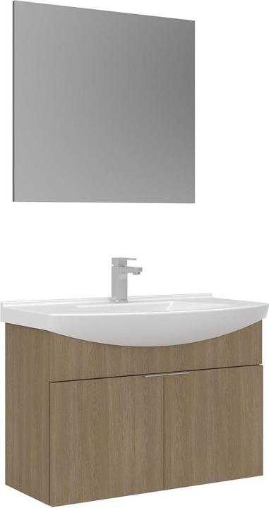Produktbild Homitis Purus 80 Bathroom Cabinet With Sink & Mirror Set (2 Pieces)
