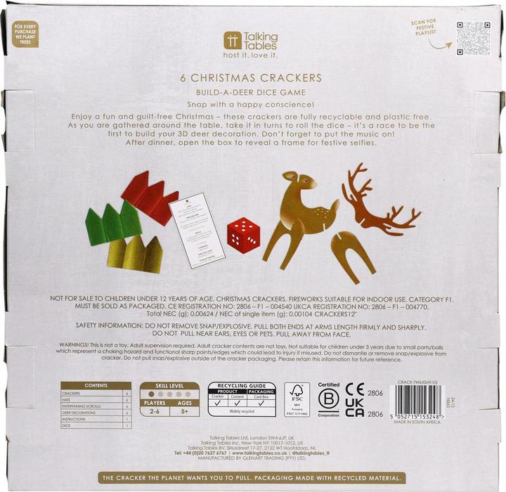 Produktbild TALKING TABLES Twilight Blue Christmas Crackers