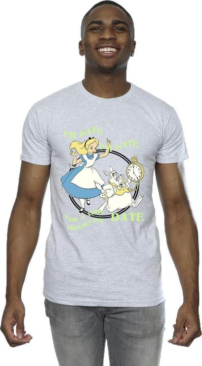 Actual product image Disney Mens Alice In Wonderland I'm Late T-Shirt (XL)