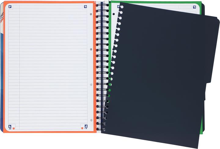 Actual product image Oxford School A4+ Polypropylene Cover Twin Wire 4 Holes Projectbook Ruled 240 Pages Blue Scribzee® Compatib (A4, Lined, Soft cover)