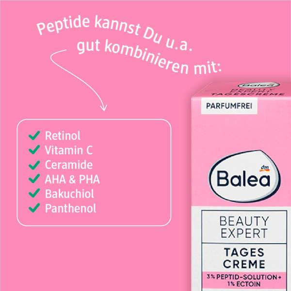 Actual product image dm Balea Beauty Expert Day Cream with 3% Peptide Solution & 1% Ectoin (50 ml, Day cream)