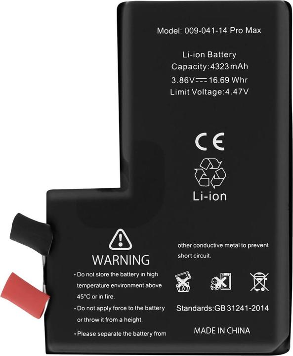 Actual product image Clappio 4323mAh replacement battery without BMS
