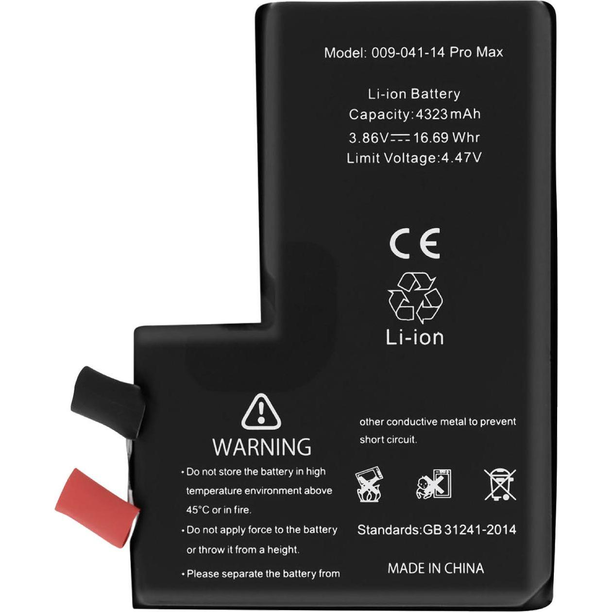 Clappio 4323mAh Ersatzakku ohne BMS, Smartphone Akku