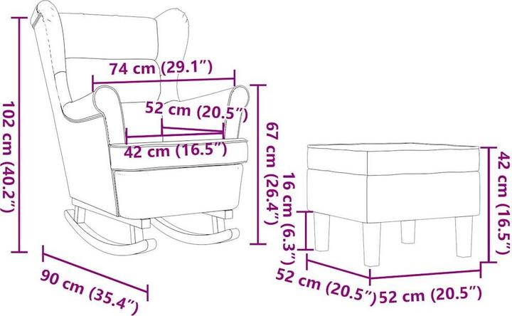 Immagine prodotto vidaXL Schaukelsessel