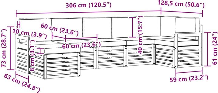 Produktbild vidaXL Outdoor-Sofa