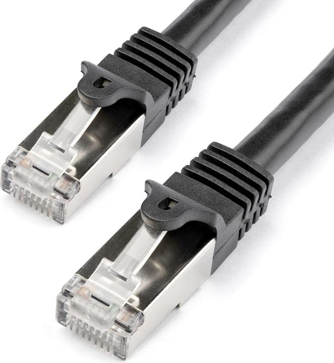 Actual product image StarTech 1m Cat6 Network Cable - Shielded (SFTP) Snagless Gigabit Patch Cable - Black (S/FTP, CAT6, 1 m)