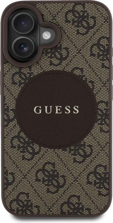 Produktbild Guess Case 4G Circle Classic Logo MagSafe for iPhone 16 brown (Apple iPhone 16)