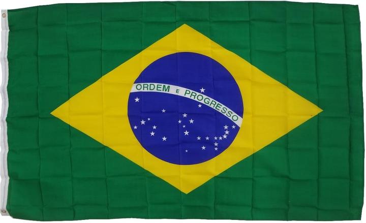Produktbild trends4cents XXL Flagge Brasilien 250 x 150 cm Fahne mit 3 Ösen 100g/m² Stoffgewicht Hissflagge