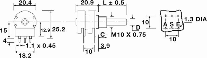 Nährwerte und Zutaten OMEG Potentiometer PC2G20BU, 47 kΩ, stereo, logarithmisch