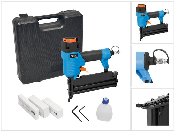 Actual product image Güde Compressed air stapler / nailer 3 in 1 20 - 40 mm 4 - 7.5 bar + 800 pcs. nail / staple set +