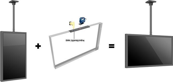 Image du produit Multibrackets Cadre pour moniteur, montage au plafond, 65"/3328