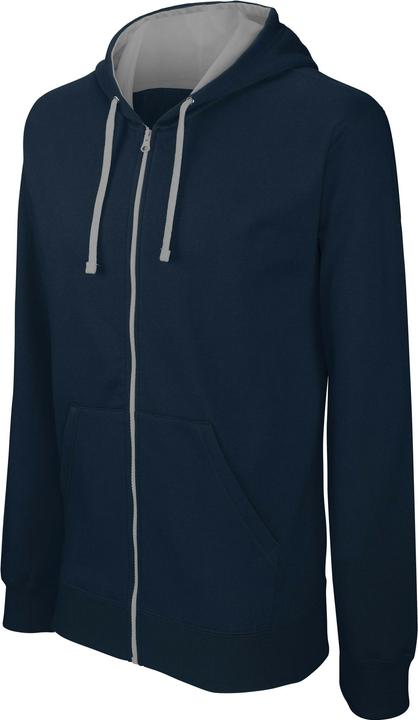 Produktbild Kariban Kapuzenpulli mit Reissverschluss in Kontrastfarbe (XS)