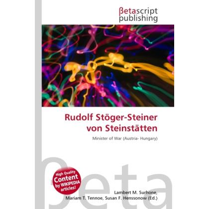 Rudolf Stöger-Steiner von Steinstätten, Fachbücher