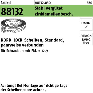 Energie-Label Nord-Lock Keilsicherungsscheiben NL24 zinklamellenbeschichtet, nach DIN25201 (M24)