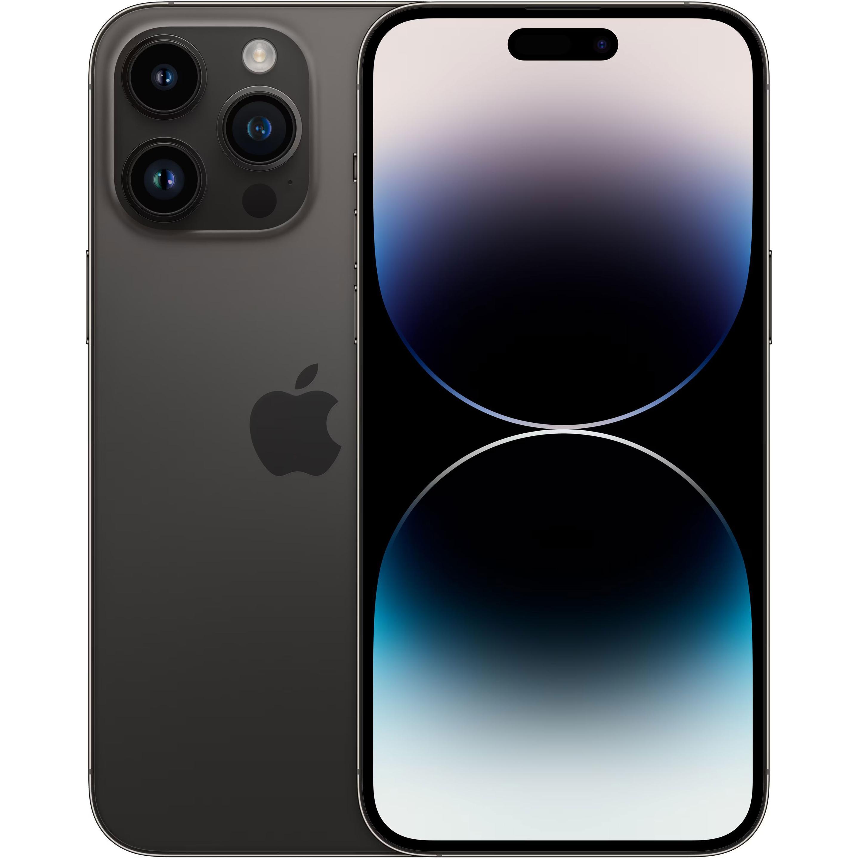 Apple iPhone 14 Pro Max (128 GB, Space Black, 6.70", SIM + eSIM, 5G), Smartphone, Schwarz