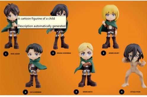 Actual product image YuMe Attack On Titan Anime Series minifigures 9 cm (assorted - 1 piece)
