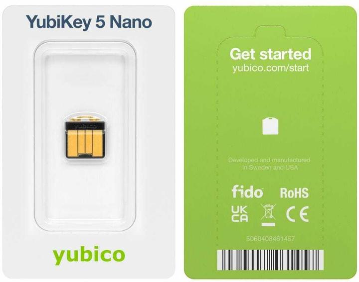 Actual product image Yubico YubiKey 5 Nano