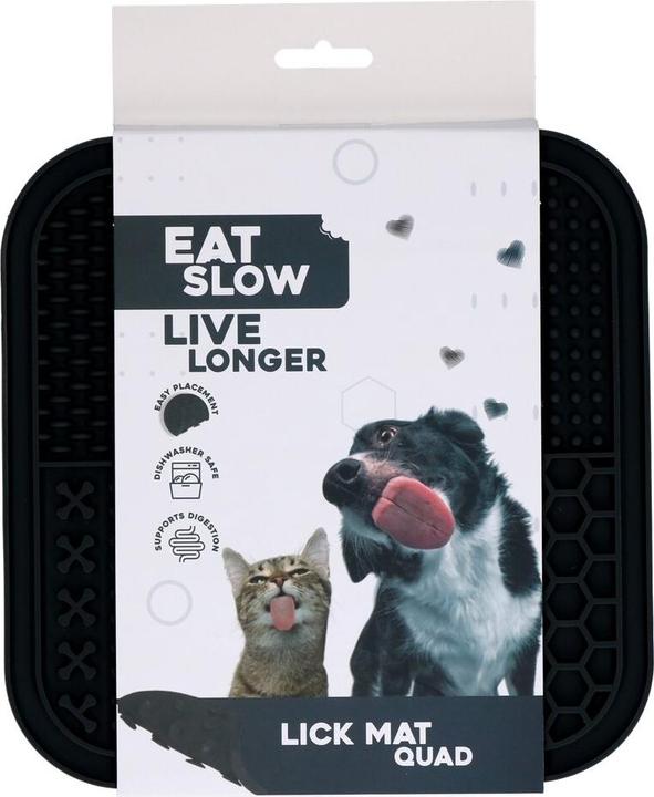 Actual product image Eat Slow Live Longer Lick Mat Quad Grey