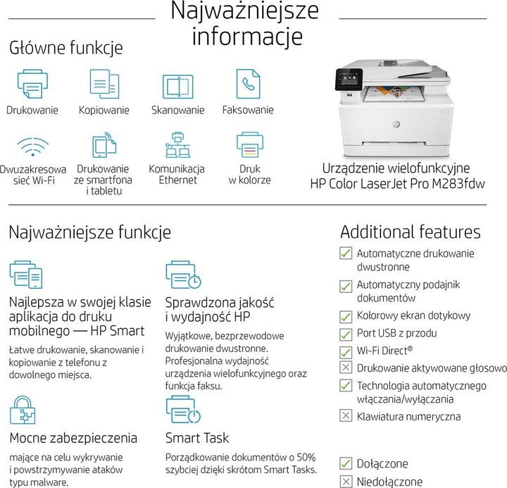 Actual product image HP M283fdw Color LaserJet Pro (Laser, Colour)