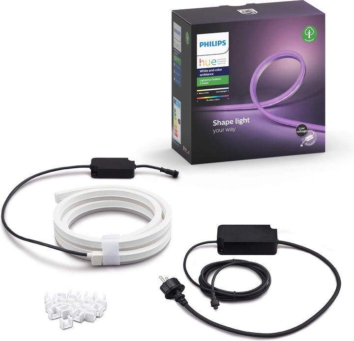 Image du produit Philips Hue Hue LED Stripe Lightstrip Outdoor (DE Connecteur) (Multicolore, 200 cm, Extérieur)