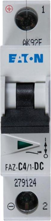 Immagine prodotto Eaton MCB, 4A, tipo C, 1Polo, 10kA (DC)