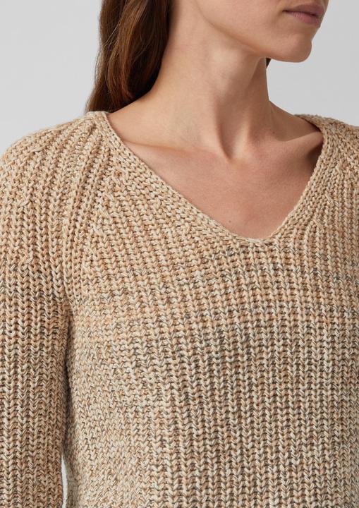 Produktbild s.Oliver Strickpullover Kuscheliger V-Ausschnitt-Strickpullover aus Baumwollmix (38)