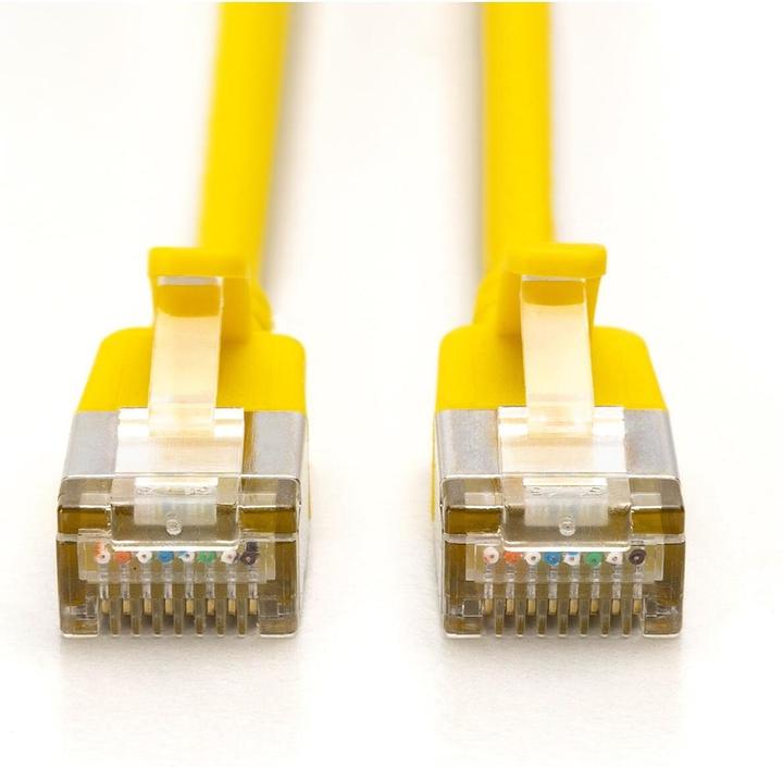 Image du produit Digitus CAT 6A classe Ea, F/FTP, Twisted Pair Patchkabel, Cu, LSZH, AWG 32/7, longueur : 3 m, jaune (F/FTP, CAT6a, 3 m)