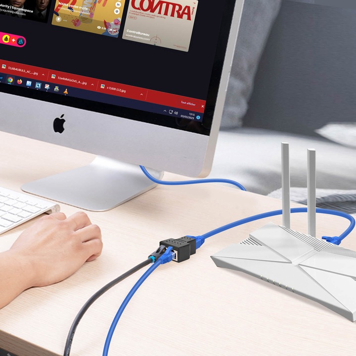 Image du produit Max Excell Adaptateur répartiteur Ethernet RJ45 (RJ45)
