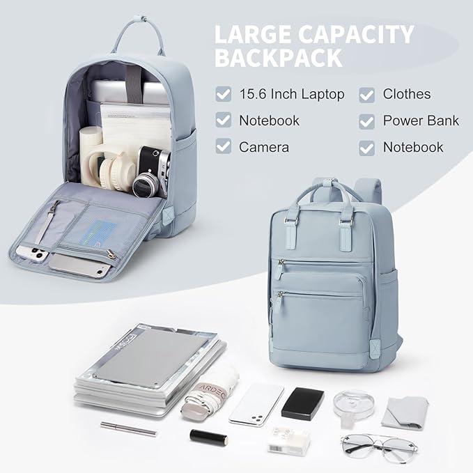 Immagine prodotto Only-Bags.Store Zaino per computer portatile a tinta unita, semplice zaino per la scuola in stile preppy, sport da