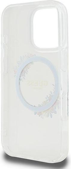 Produktbild Guess GUHMP16LHFWFCT iPhone 16 Pro 6.3" przeźroczysty/transprent hardcase IML Flowers Wreath MagSafe (Apple iPhone 16 Pro)