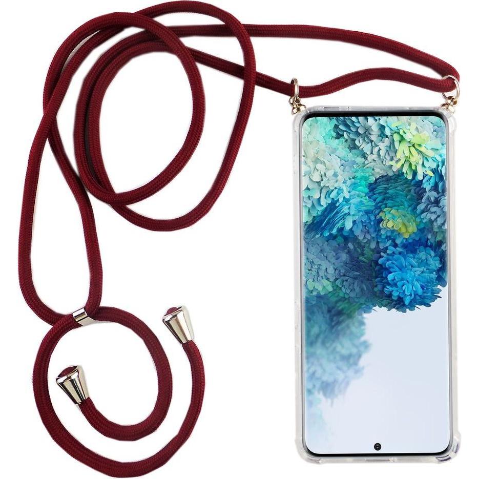 König Design Handyhülle für Samsung Galaxy S20 Plus Schutzcase Backcover Bumper Transparent, Handykette, Transparent