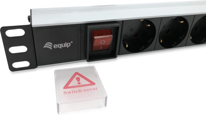 Actual product image equip Power strip 1HE8fach Schukon. Alu Sch (8 x, CEE 7/3, 1.80 m)