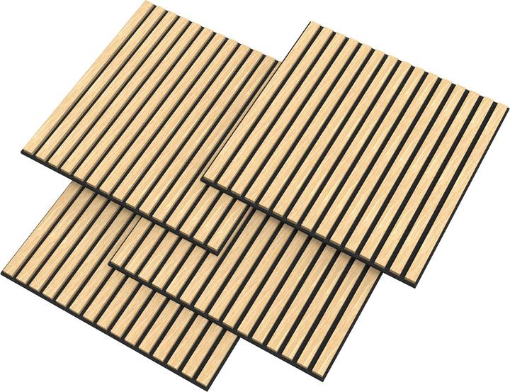 Produktbild neu.holz Akustik-Wandpaneel 12er Set Vang 60x60 cm Eichenoptik, hell ()