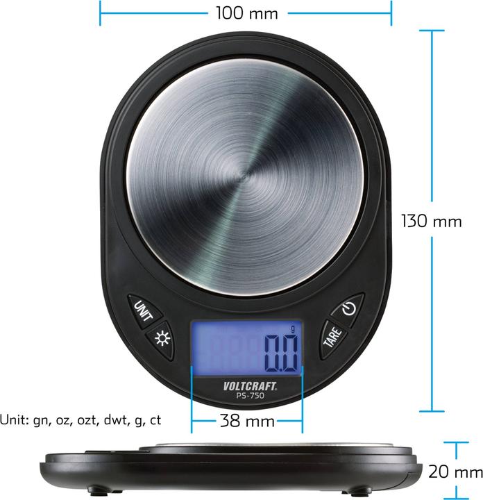 Actual product image Voltcraft Pocket scale