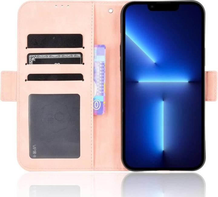Produktbild Cover-Discount iPhone 14 Pro Max - Etui mit vielen Kartenfächer rosa (Apple iPhone 14 Pro Max)