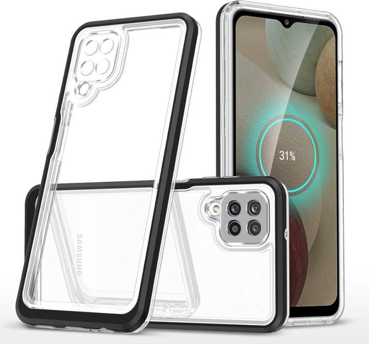 Produktbild Hurtel Clear 3in1 Case for Samsung Galaxy A22 4G Frame Gel Cover Black (Samsung Galaxy A22)