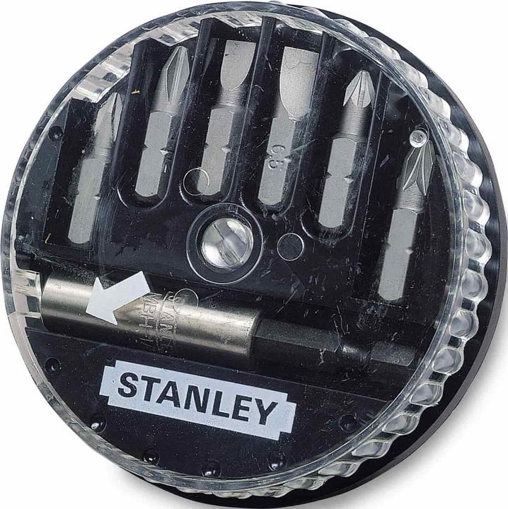 Produktbild Stanley Bit-Set (inklusive magnetischer Bithalter, Bits: Standard 0.8/1.2, PH 0/1/2, PZ1/2, 6-teilig (Kreuz Pozidriv PZ)
