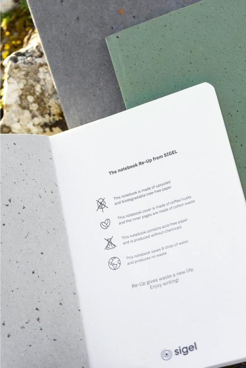Actual product image Sigel Notebook Re-Up Softcover (A5, Checked, Soft cover)