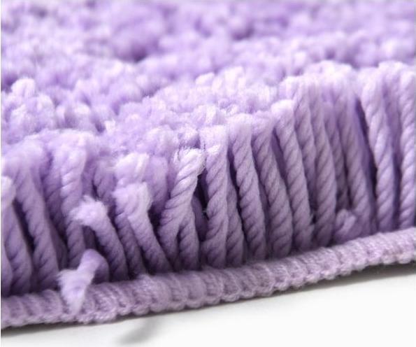 Productafbeelding spirella Highland Badmat 55x65 Lavendel Lavande - Staal (65 x 55 cm)