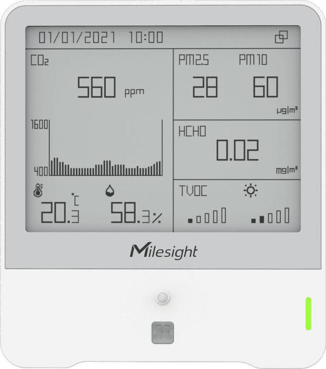 Milesight Indoor Ambience Monitoring Sensor, AM319-868M-HCHO