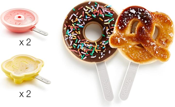 Produktbild Lékué Eisform "Donut & Brezel" 4 St