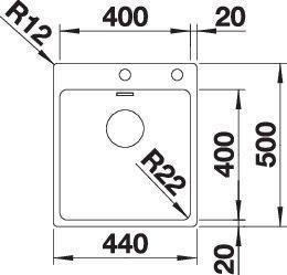 Productafbeelding Blanco Andano 400-IF/A (Aanrecht, 44 cm, 50 cm)