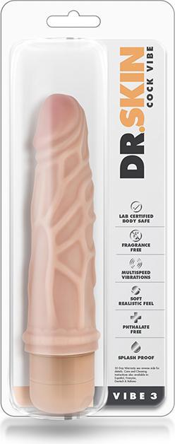 Actual product image Blush Dr. Skin â Cock Vibe no3 Vibrator â Beige